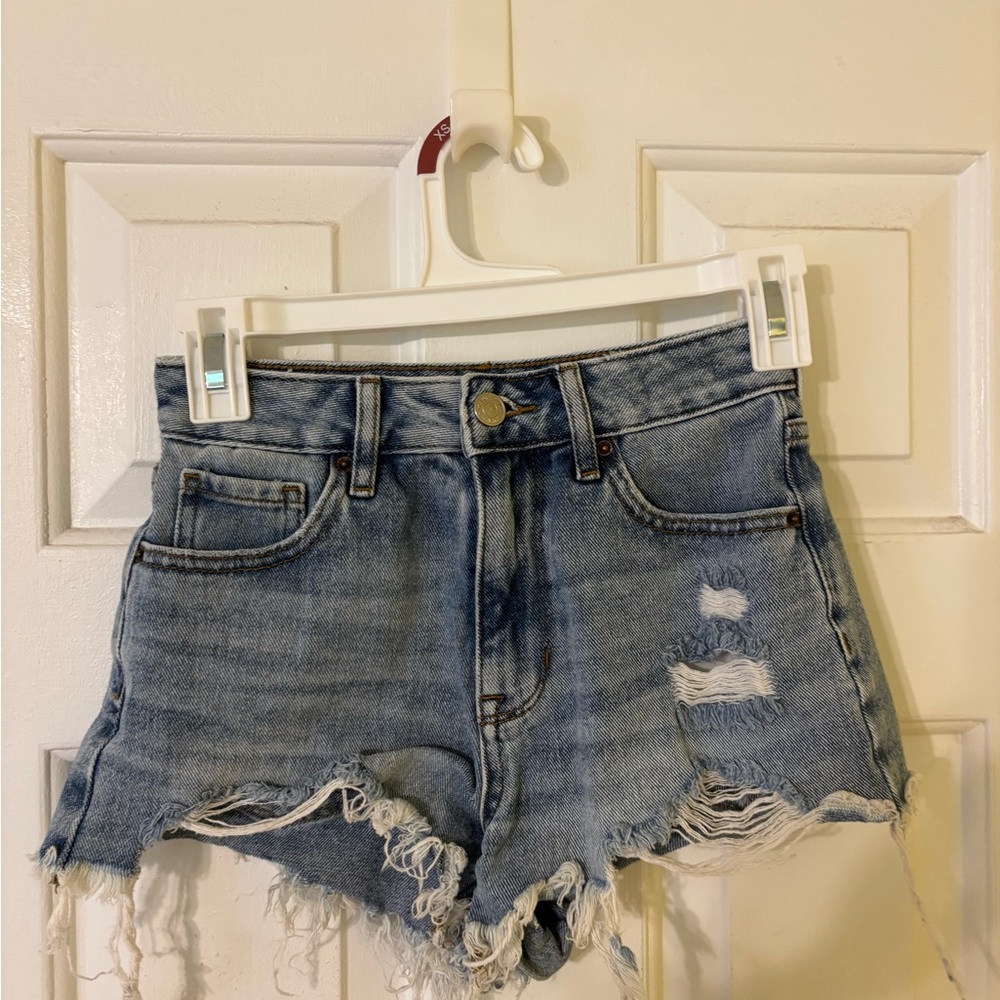 PacSun Light Blue Distressed Jean Shorts